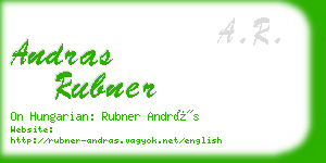 andras rubner business card